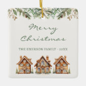 Lebkuchen Weihnachtsdekoration Keramikornament (Vorderseite)