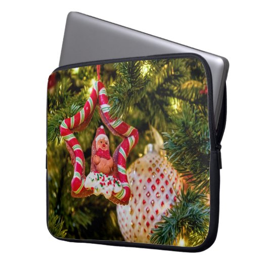 Lebkuchen Weihnachtsdekoration Laptopschutzhülle (Vorderseite Links)