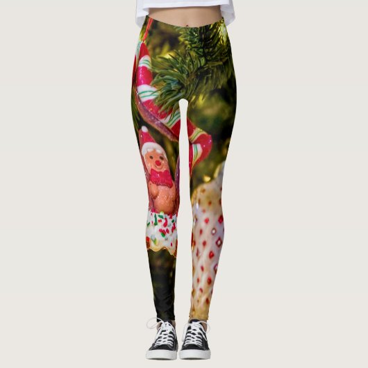 Lebkuchen Weihnachtsdekoration Leggings (Vorderseite)
