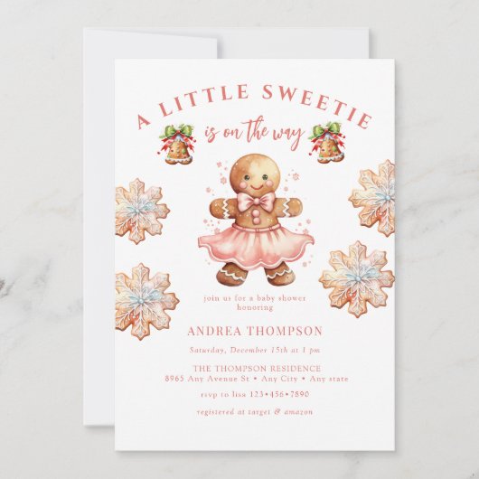 Lebkuchen | Weihnachtsdusche Einladung (Vorderseite)