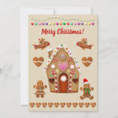 Lebkuchen Weihnachtsfeiern Feiertagskarte (Vorderseite)