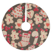 Lebkuchen Weihnachtsfeiertag Polyester Weihnachtsbaumdecke (Vorderseite)