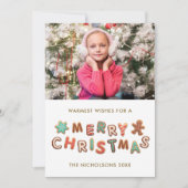 Lebkuchen Weihnachtsfotokarte Feiertagskarte (Vorderseite)
