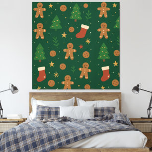 Lebkuchen-Weihnachtsfreude Leinwanddruck