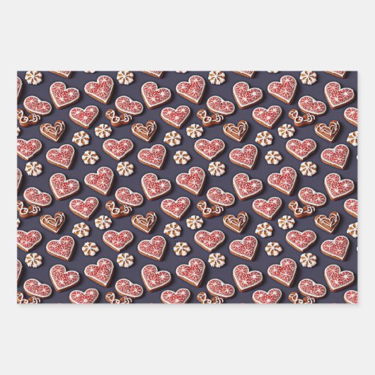 Lebkuchen, Weihnachtsgebäck Geschenkpapier Set (Vorderseite 2)