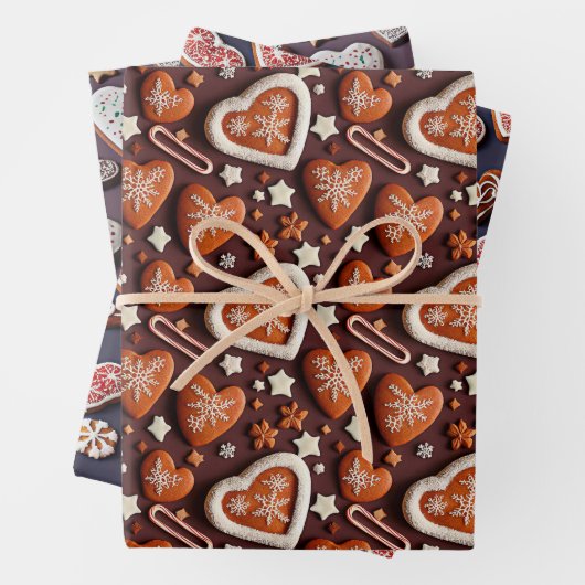 Lebkuchen, Weihnachtsgebäck Geschenkpapier Set (Beispiel)