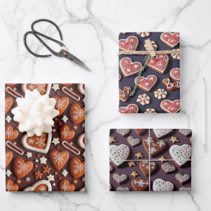 Lebkuchen, Weihnachtsgebäck Geschenkpapier Set