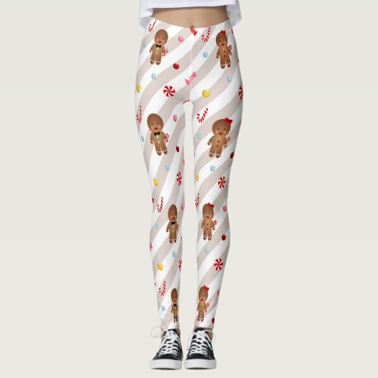 Lebkuchen Weihnachtsgebäck Leggings (Vorderseite)