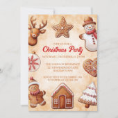Lebkuchen Weihnachtsgebäck Party Einladung (Vorderseite)