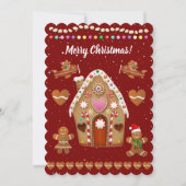 Lebkuchen Weihnachtsgebäck Party Feiertagskarte (Vorderseite)