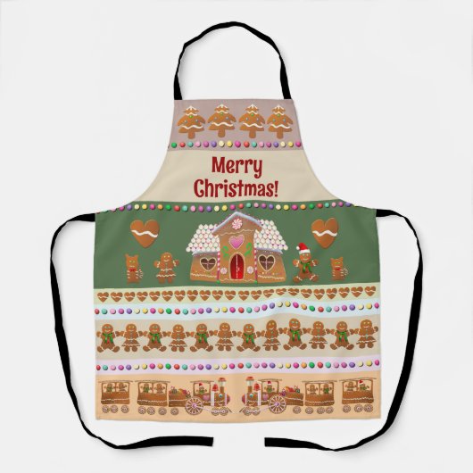Lebkuchen Weihnachtsgebäck Party Schürze (Vorderseite)