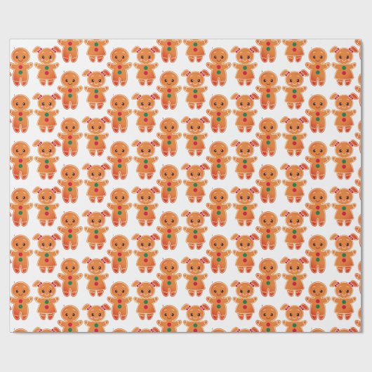 Lebkuchen Weihnachtsgeist Geschenkpapier (Flach)