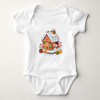 Lebkuchen-Weihnachtshaus Baby Strampler