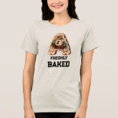 Lebkuchen-Weihnachtsinitial Buchstabe A Tri-Blend Shirt (Vorderseite)