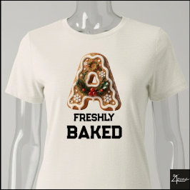 Lebkuchen-Weihnachtsinitial Buchstabe A Tri-Blend Shirt