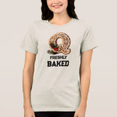 Lebkuchen-Weihnachtsinitial Q Tri-Blend Shirt (Vorderseite)