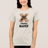 Lebkuchen-Weihnachtsinitial X Tri-Blend Shirt (Vorderseite)
