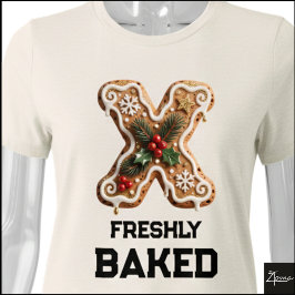Lebkuchen-Weihnachtsinitial X Tri-Blend Shirt