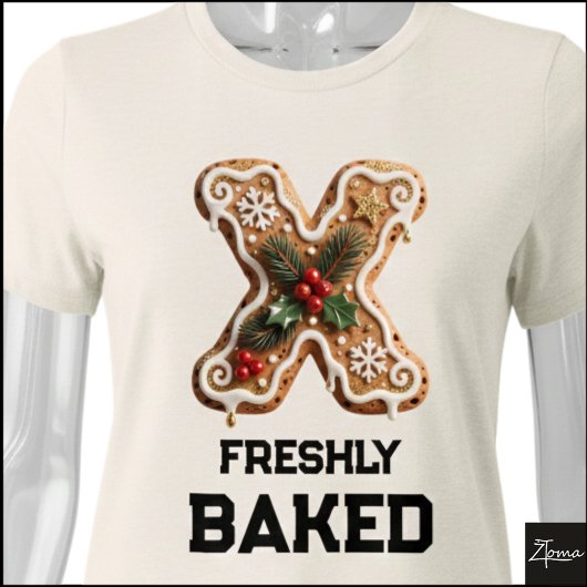 Lebkuchen-Weihnachtsinitial X Tri-Blend Shirt