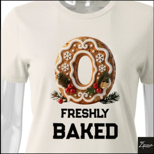Lebkuchen-Weihnachtsinitiale Buchstabe O Tri-Blend Shirt