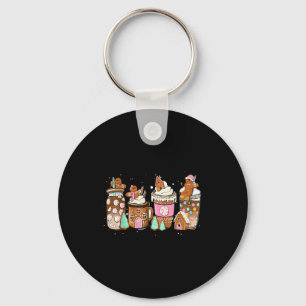 Lebkuchen-Weihnachtskaffee C Latte Getränk Schlüsselanhänger