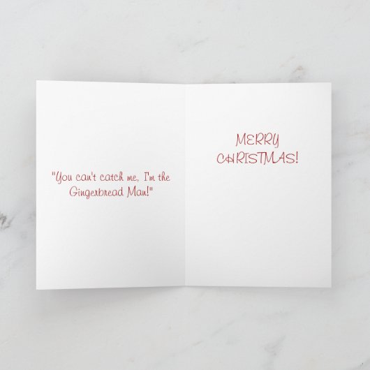 Lebkuchen-Weihnachtskarte Feiertagskarte (Innenseite)