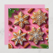 Lebkuchen Weihnachtskarte! Feiertagskarte (Vorne/Hinten)