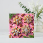 Lebkuchen Weihnachtskarte! Feiertagskarte (Stehend Vorderseite)