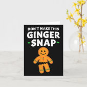 Lebkuchen Weihnachtskeks Mache diese Ginge nicht Karte (Gelbe Blume)