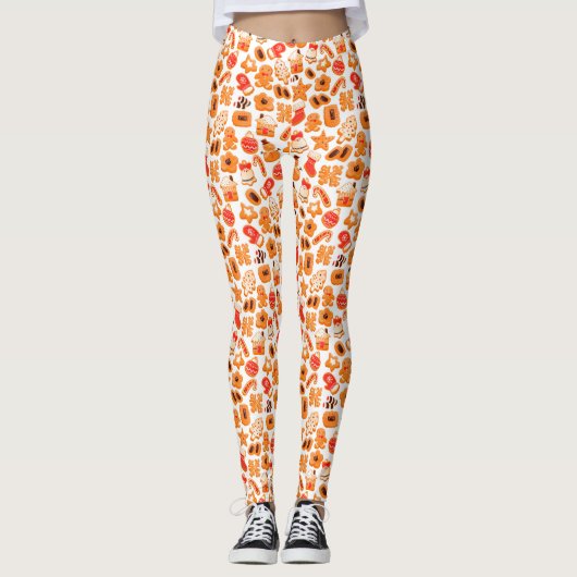 Lebkuchen Weihnachtskekse Leggings (Vorderseite)