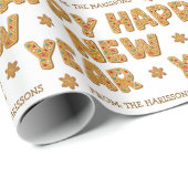 Lebkuchen Weihnachtskochtkost Individuelle Name Ne Geschenkpapier (Rolleneckpunkt)