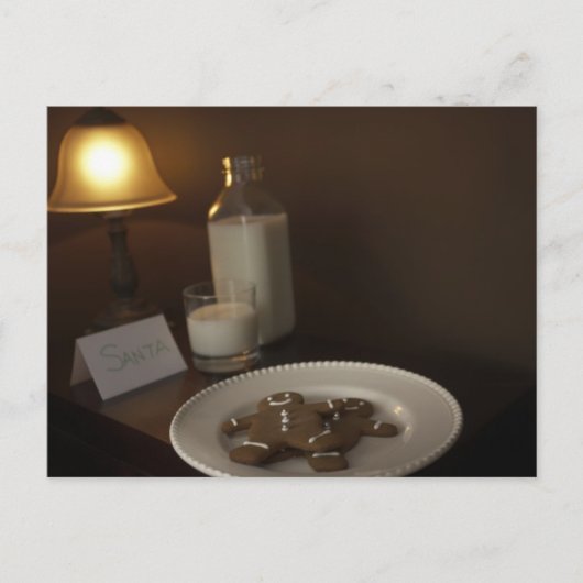 Lebkuchen Weihnachtsmann Feiertagspostkarte (Vorderseite)