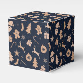 Lebkuchen, Weihnachtsmann und Weihnachtsbaummuster Geschenkschachtel (Vorderseite)