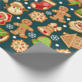 Lebkuchen Weihnachtsmuster Geschenkpapier (Ecke)