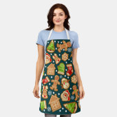 Lebkuchen Weihnachtsmuster Schürze (Getragen)