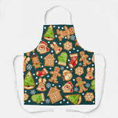 Lebkuchen Weihnachtsmuster Schürze (Vorderseite)