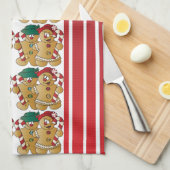 Lebkuchen-Weihnachtspaare Handtuch (Viertel Falte)