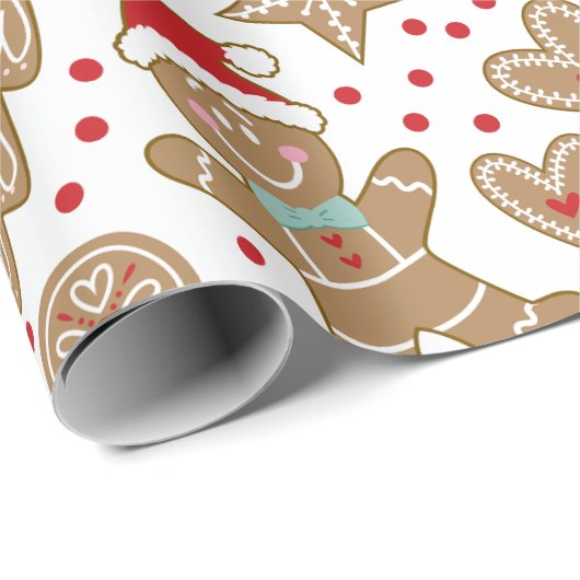 Lebkuchen-WeihnachtsPackpapier Geschenkpapier (Rolleneckpunkt)