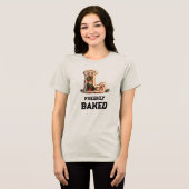 Lebkuchen-Weihnachtsplätzchen Initiale L Tri-Blend Shirt (Vorderseite voll)