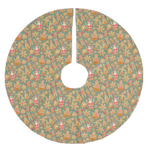 Lebkuchen-Weihnachtsplätzchen Polyester Weihnachtsbaumdecke
