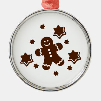 Lebkuchen Weihnachtsplätzchen Silbernes Ornament