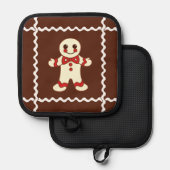 Lebkuchen-Weihnachtsplätzchen-Topflappen Topflappen (Vorderseite/Rückseite)