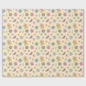 Lebkuchen-Weihnachtsverpackungspapier Geschenkpapier (Flach)