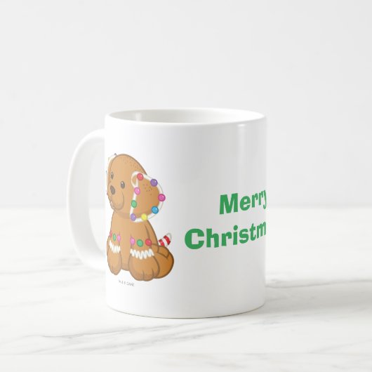 Lebkuchen-Welpe Kaffeetasse (Vorderseite Links)