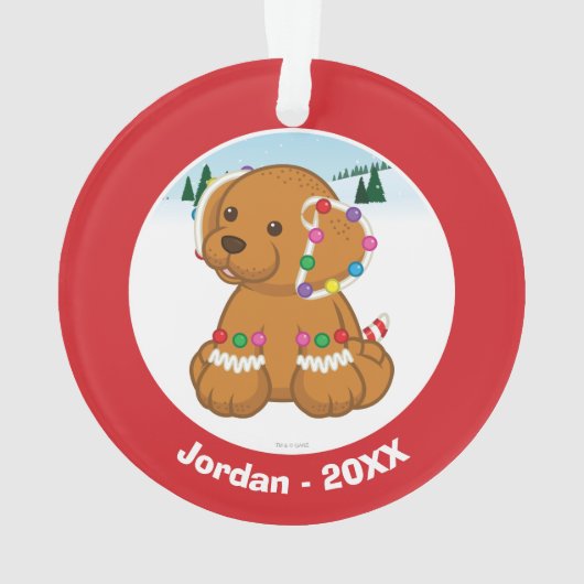 Lebkuchen-Welpe Ornament (Rückseite)
