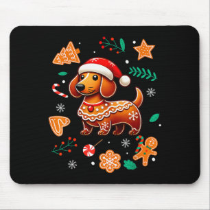 Lebkuchen Wiener Hund Liebhaber Dachshund Weihnach Mousepad