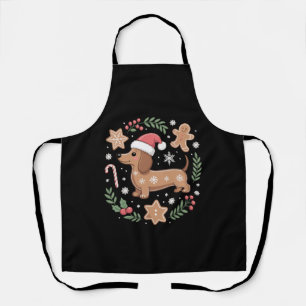 Lebkuchen Wiener Hund Liebhaber Dachshund Weihnach Schürze