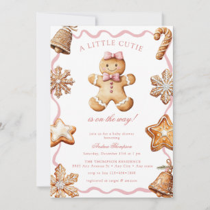 Lebkuchen   Winter Mädchen Baby Shower Einladung