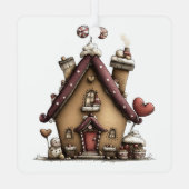 Lebkuchen-Wunderland Ornament Aus Metall (Rückseite)