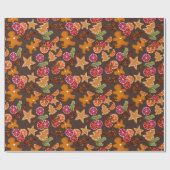 Lebkuchen Zitrusfrüchte Gewürze Rustikaler Weihnac Geschenkpapier (Flach)